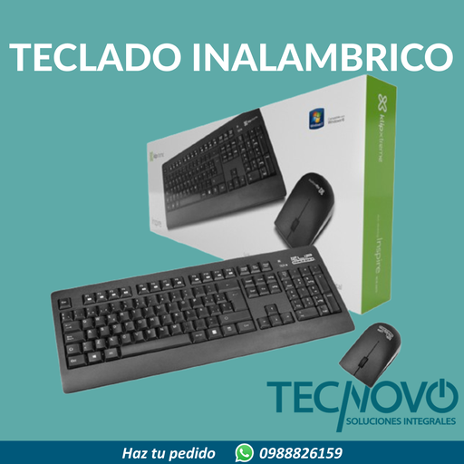 Teclado + Mouse COMBO KLIPXTREME INSPIRE KCK-265S Inalámbrico Esp