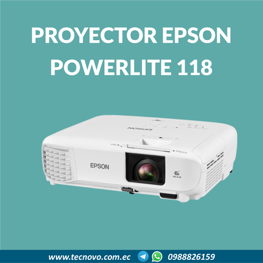 Proyector EPSON PowerLite 118 3LCD HDMI 3800 lúmenes