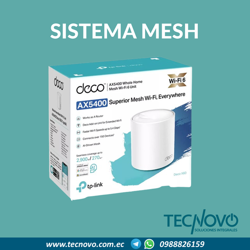 Sistema WIFI MESH AX3000 1-pack DECO X60