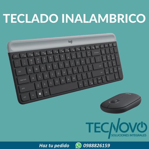 Teclado + Mouse COMBO LOGITECH MK470 SLIM  WIRELESS USB PLUG AND PLAY