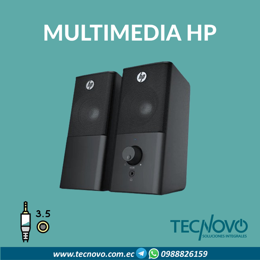 Parlante multimedia HP-2101 12w 3.5mm